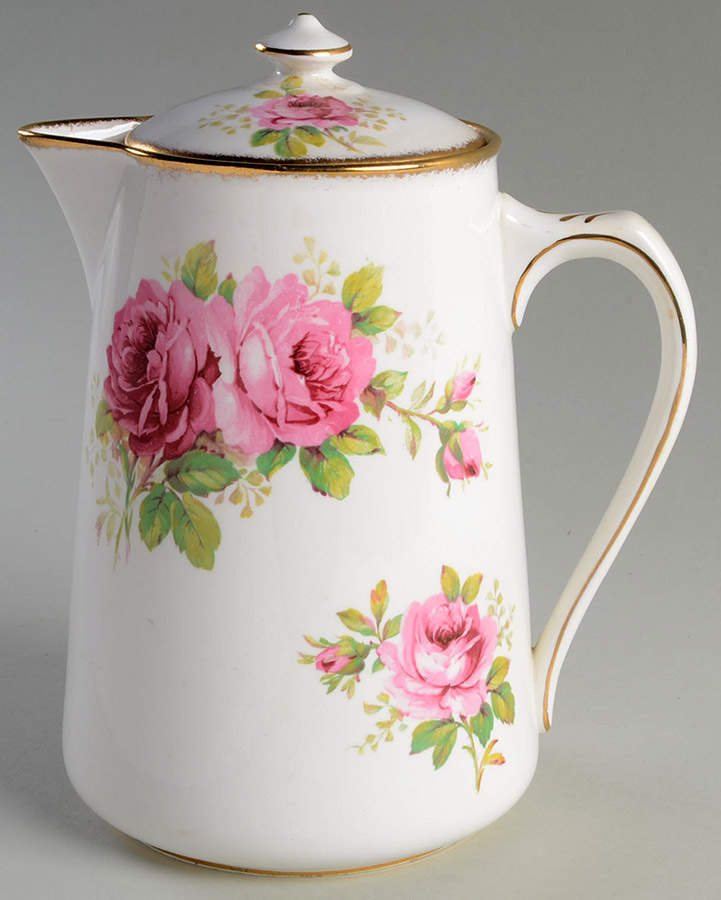 American Beauty (White Background) Hot Water Jug & Lid by Royal Albert-1