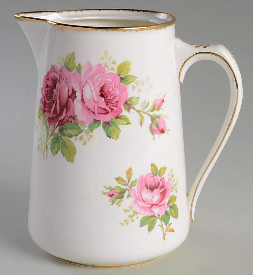 American Beauty (White Background) Hot Water Jug No Lid by Royal Albert-1