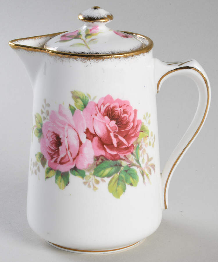 American Beauty (White Background) Hot Water Jug & Lid by Royal Albert-1