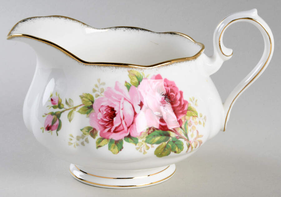 American Beauty (White Background) Round Gravy Boat by Royal Albert-1