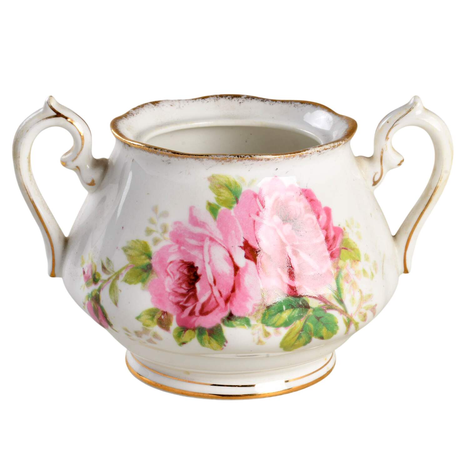 American Beauty (White Background) Sugar Bowl No Lid by Royal Albert-1