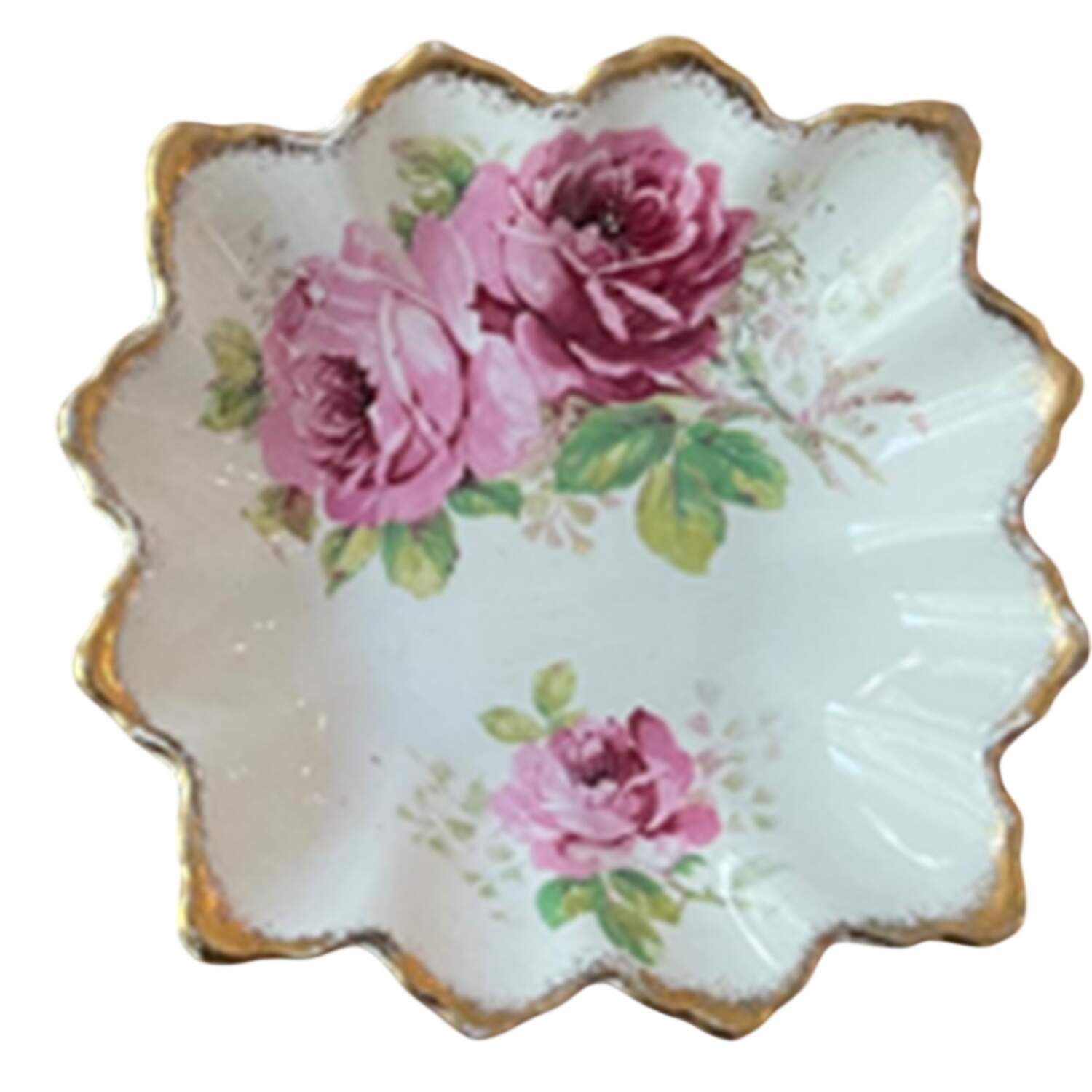 American Beauty (White Background) 4" Square Sweet Meat by Royal Albert-1