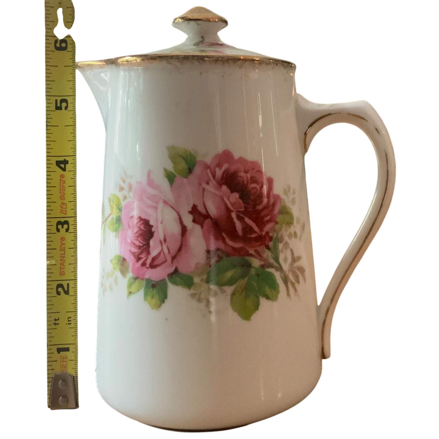 American Beauty (White Background) Hot Water Jug & Lid by Royal Albert-1