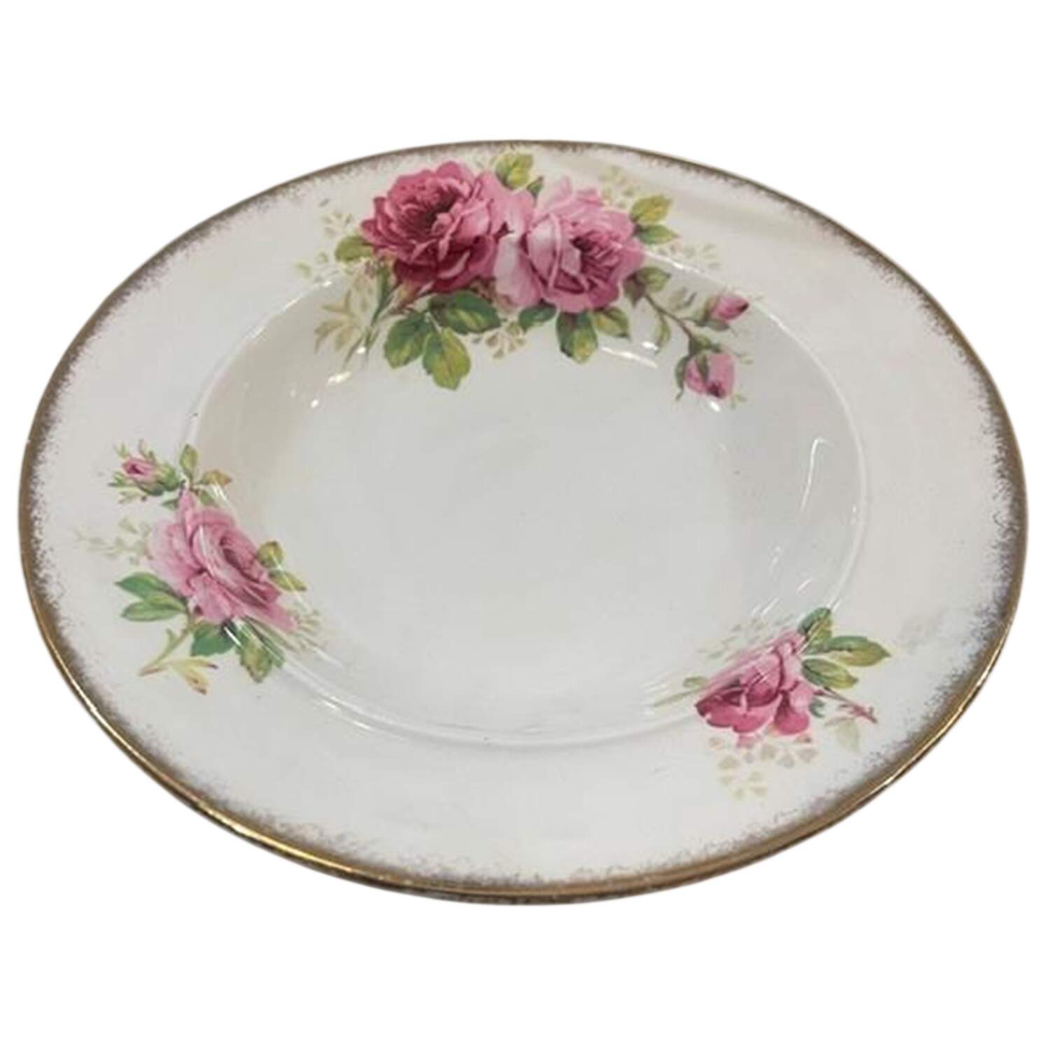 American Beauty (White Background) Rim Soup Bowl by Royal Albert-1