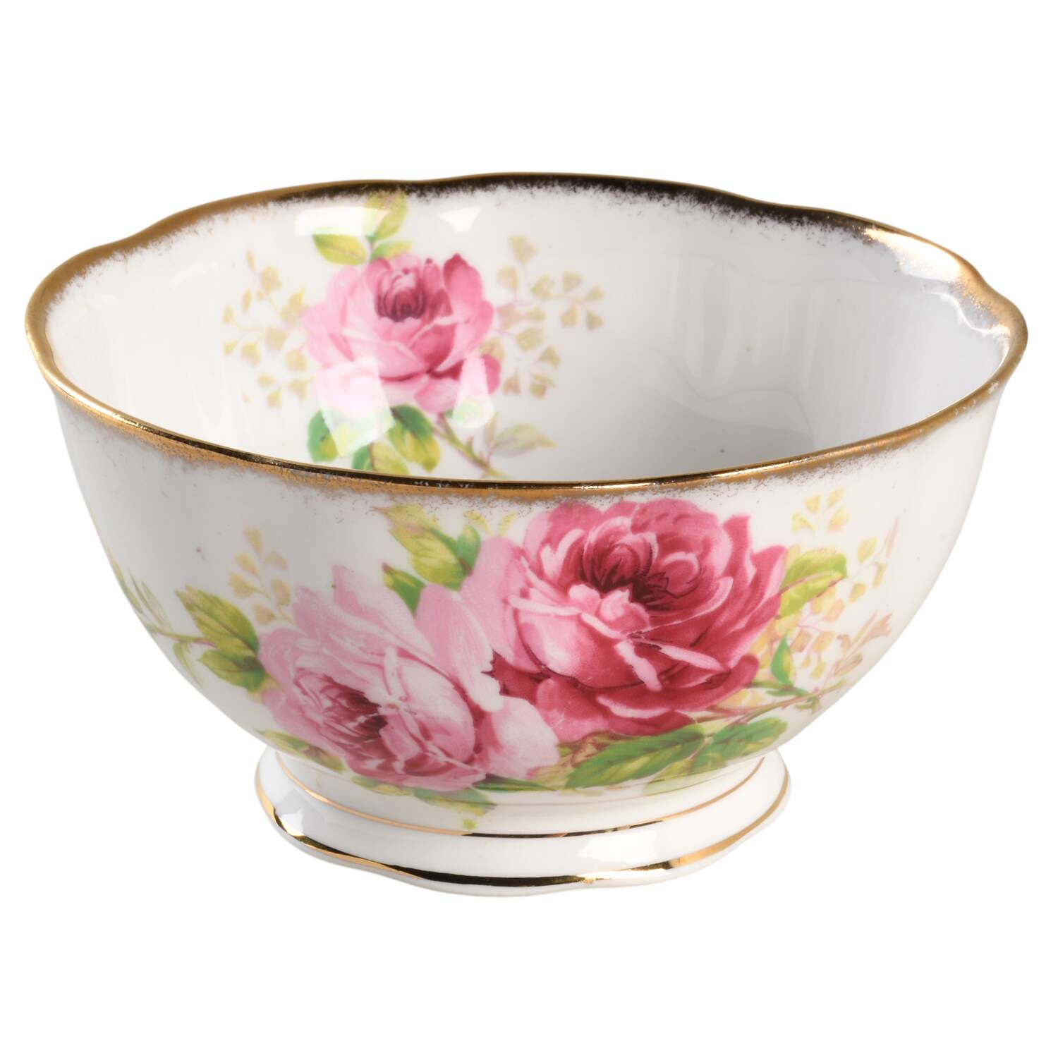 American Beauty (White Background) Open Sugar Bowl by Royal Albert-1