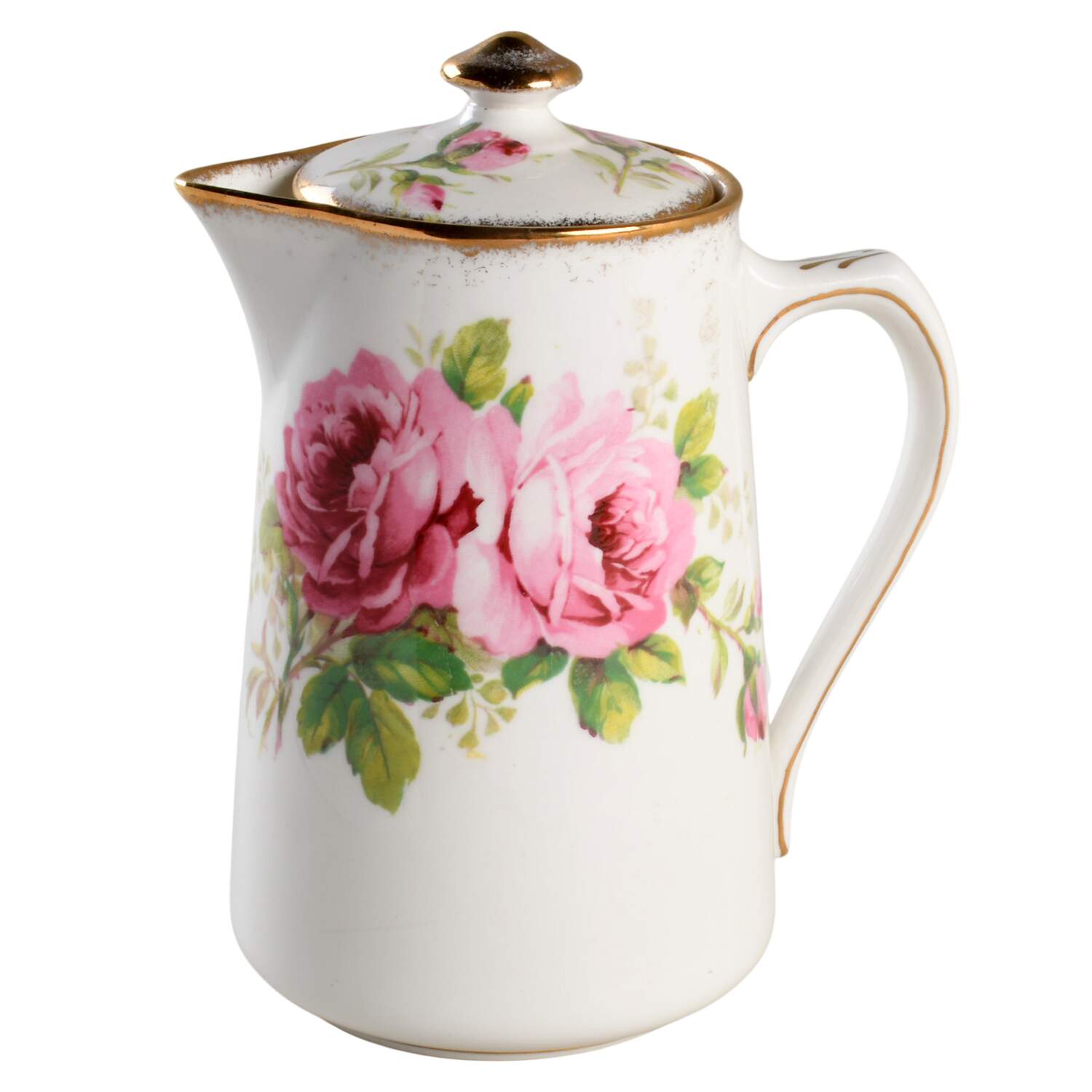 American Beauty (White Background) Hot Water Jug & Lid by Royal Albert-1