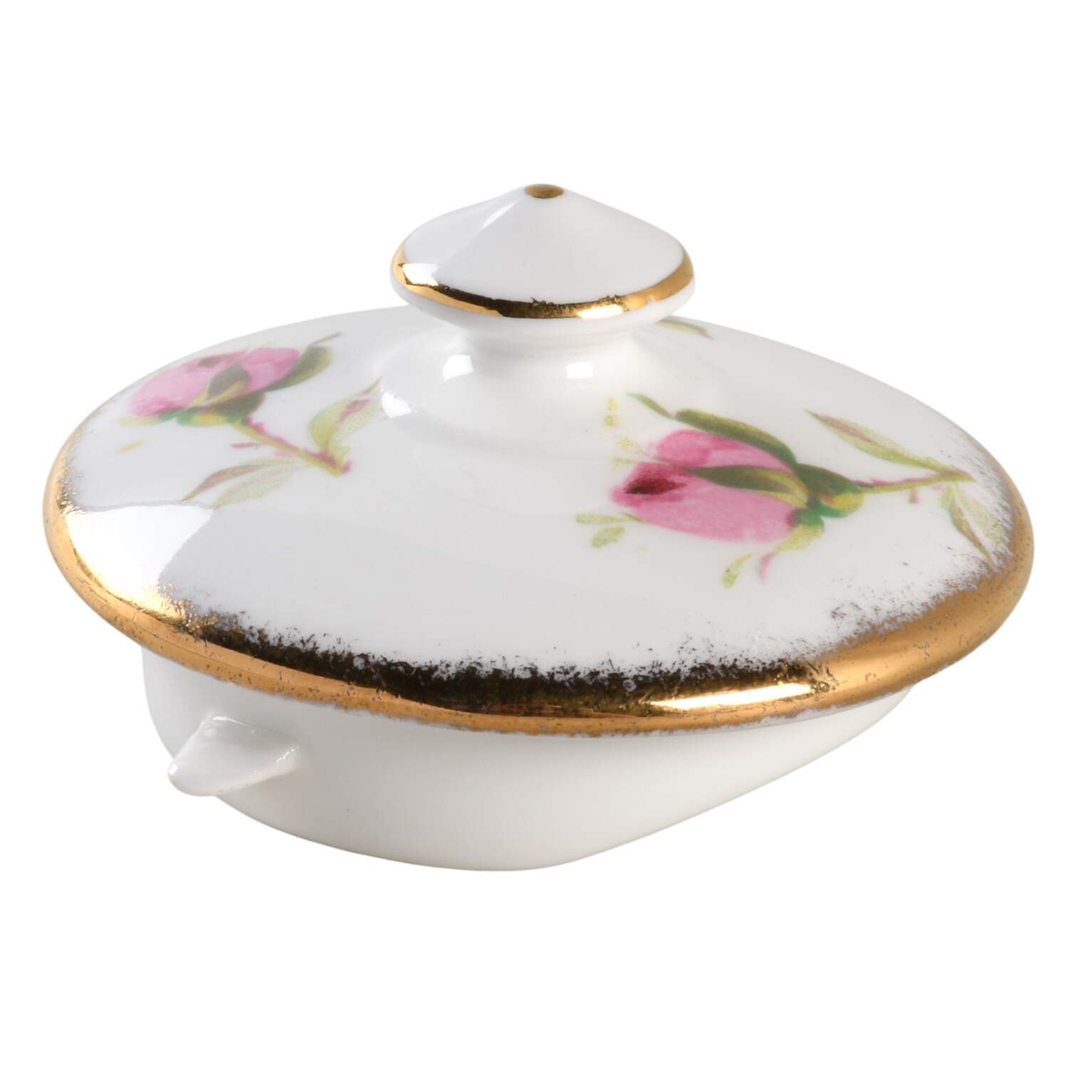 American Beauty (White Background) Lid for Small Coffee Pot by Royal Albert-1