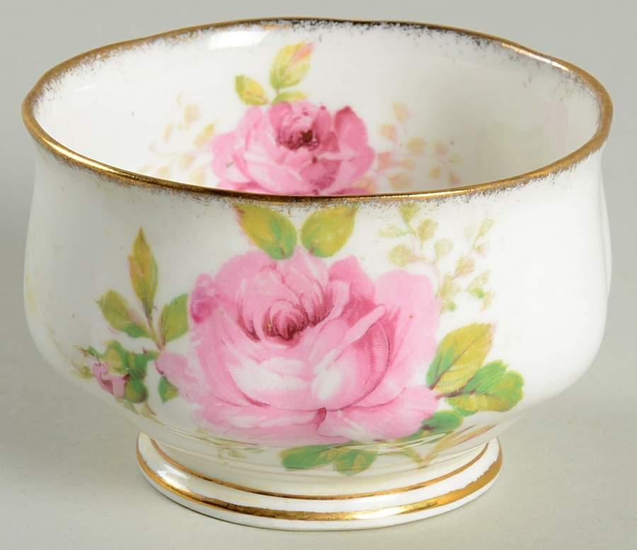 American Beauty (White Background) Mini Open Sugar Bowl by Royal Albert-1