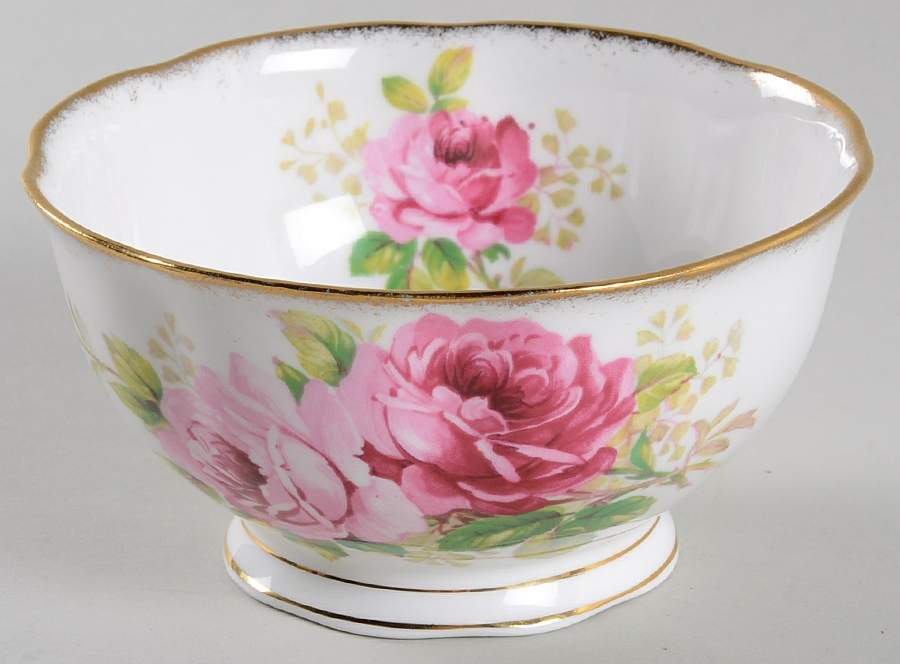 American Beauty (White Background) Cranberry Bowl by Royal Albert-1