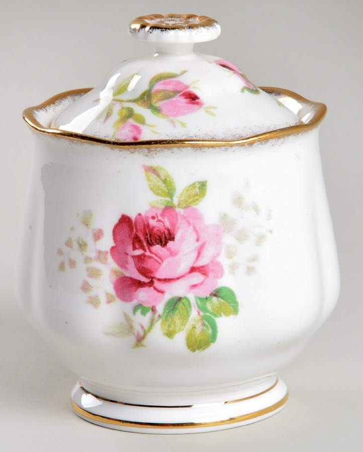 American Beauty (White Background) Handled Marmite & Lid by Royal Albert-1