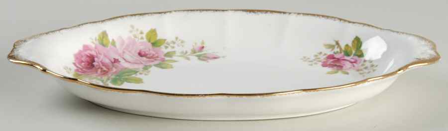 American Beauty (White Background) Tray for Creamer & Sugar with Lid by Royal Albert-1