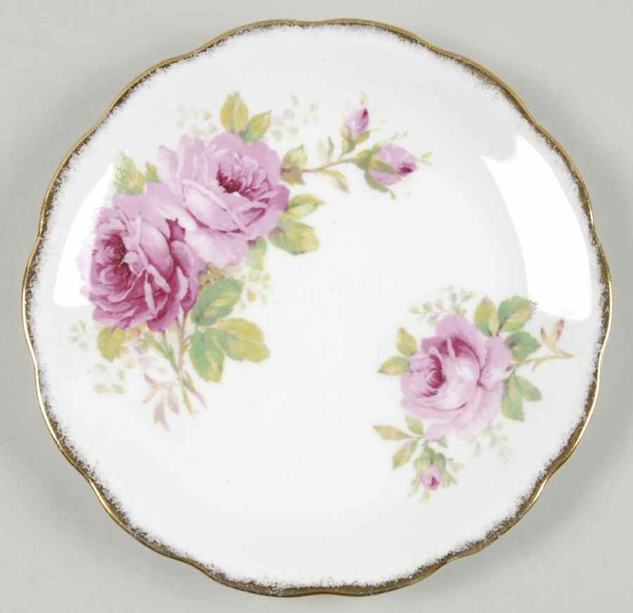 American Beauty (White Background) Dessert/Pie Plate by Royal Albert-1