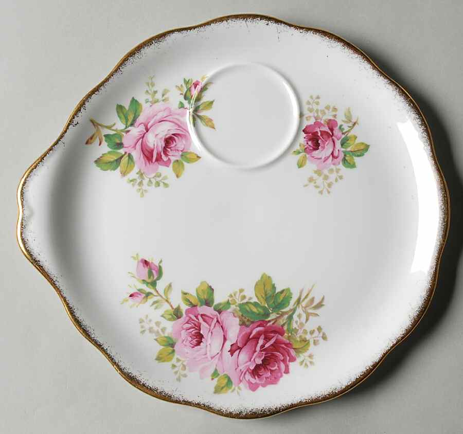 American Beauty (White Background) Snack Plate by Royal Albert-1