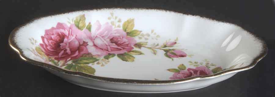 American Beauty (White Background) Tray for Mini Creamer & Open Sugar by Royal Albert-1
