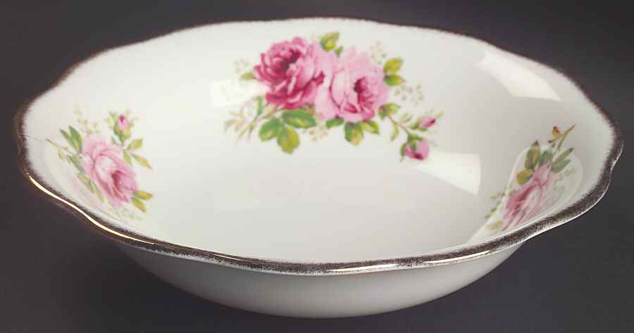 American Beauty (White Background) 9" Round Vegetable Bowl by Royal Albert-1