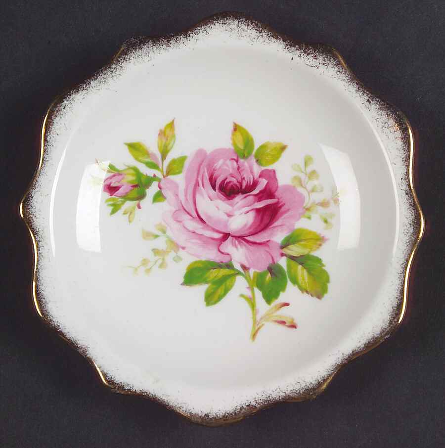 American Beauty (White Background) 4" Ashtray by Royal Albert-1
