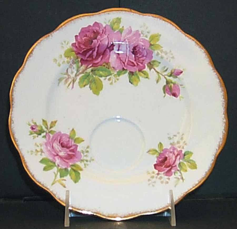 American Beauty (White Background) Snack Plate by Royal Albert-1