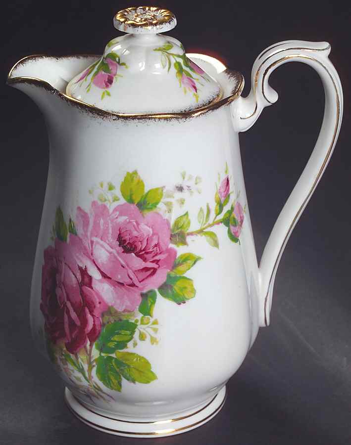 American Beauty (White Background) Hot Water Jug & Lid by Royal Albert-1
