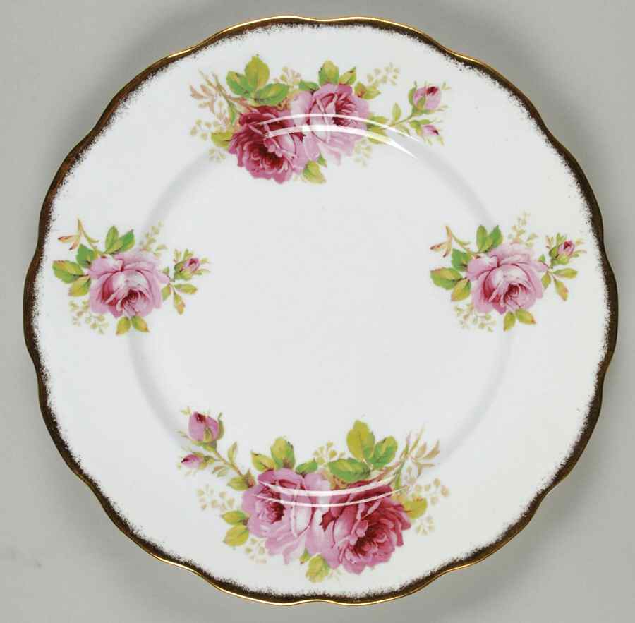 American Beauty (White Background) Dinner Plate by Royal Albert-1