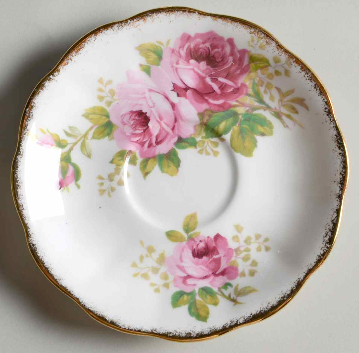American Beauty (White Background) Saucer for Footed Demitasse Cup by Royal Albert-1