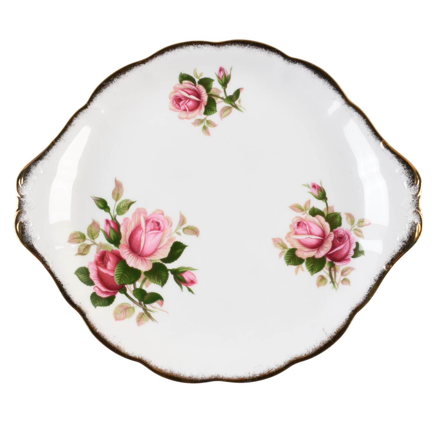 Anniversary Rose Handled Cake Plate by Royal Albert-1