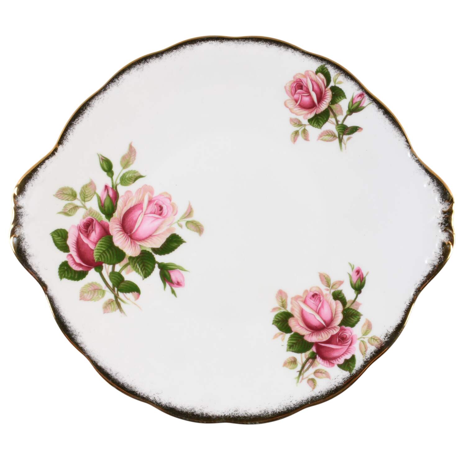 Anniversary Rose Handled Cake Plate by Royal Albert-1