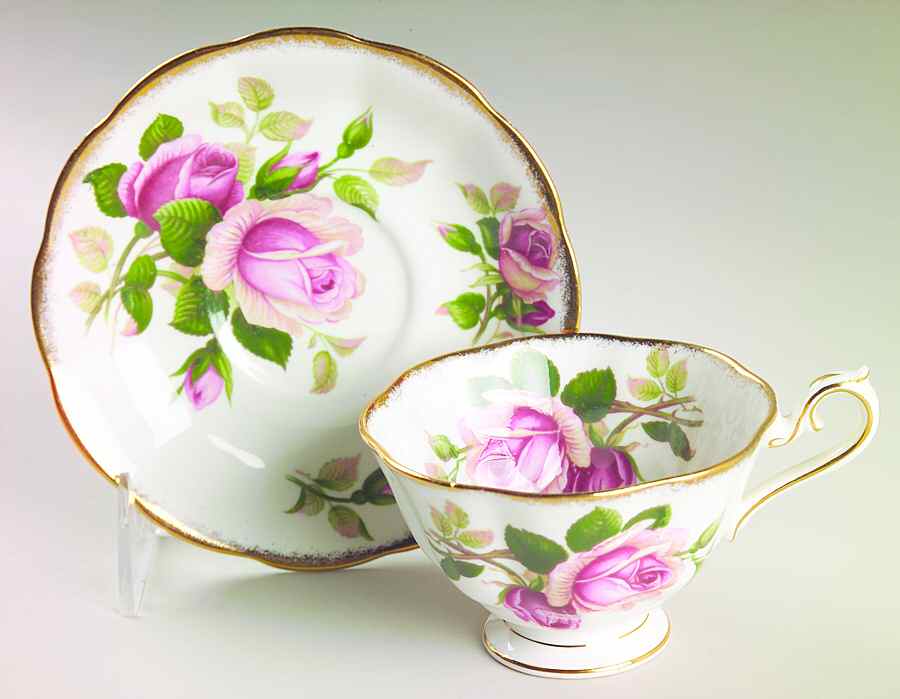 Anniversary Rose Footed Cup & Saucer Set by Royal Albert-1