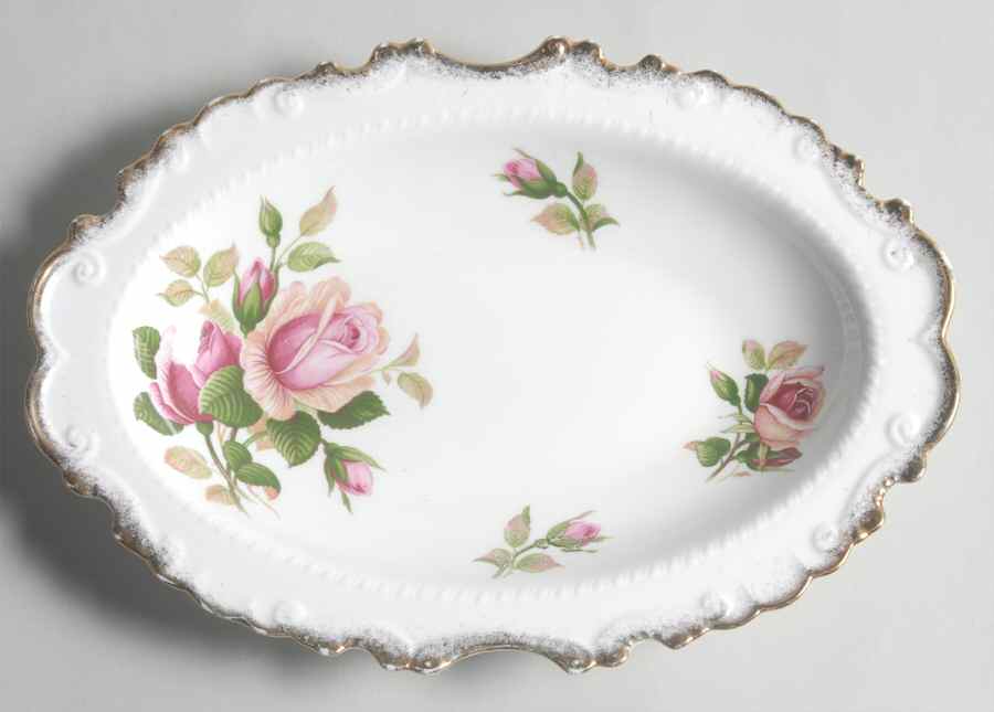 Anniversary Rose 10" Oval Serving Platter by Royal Albert-1