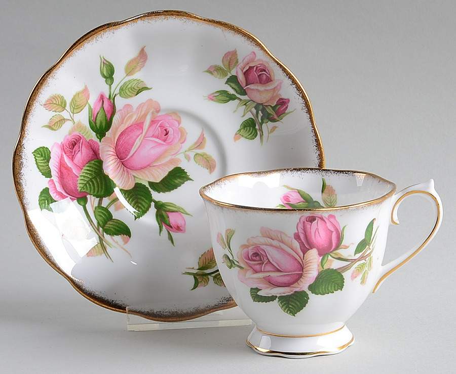 Anniversary Rose Footed Cup & Saucer Set by Royal Albert-1