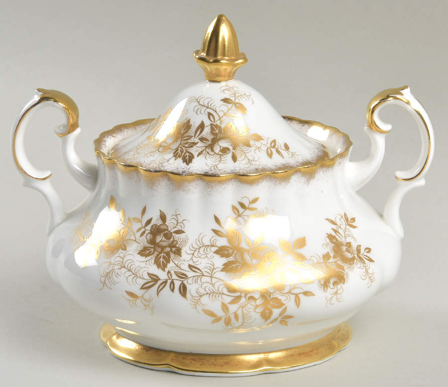 Antoinette Sugar Bowl & Lid by Royal Albert-1