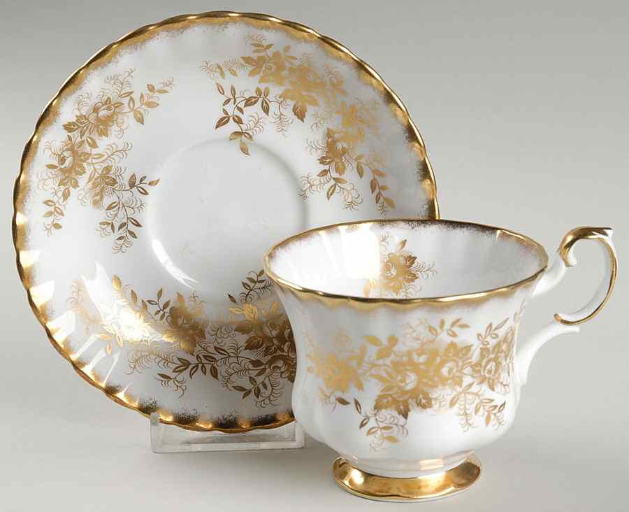 Antoinette Footed Cup & Saucer Set by Royal Albert-1