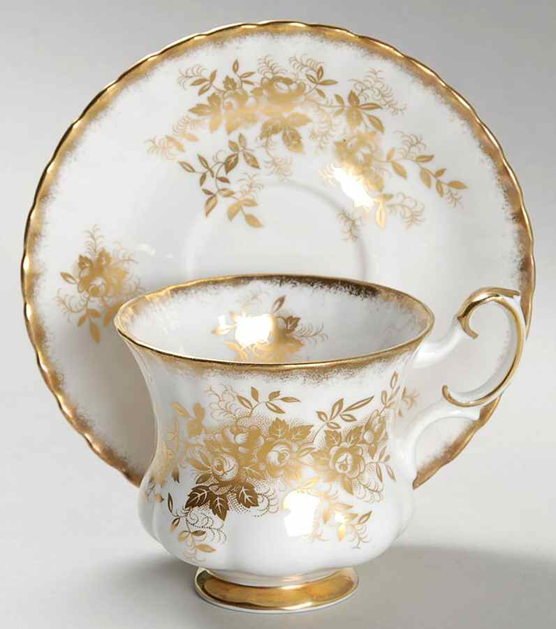 Antoinette Footed Demitasse Cup & Saucer Set by Royal Albert-1