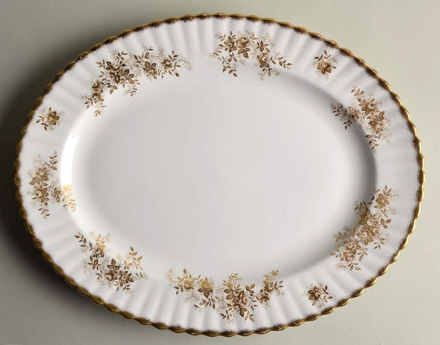 Antoinette 15" Oval Serving Platter by Royal Albert-1