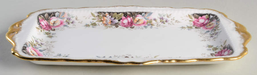 Autumn Roses Large Sandwich Tray by Royal Albert-1