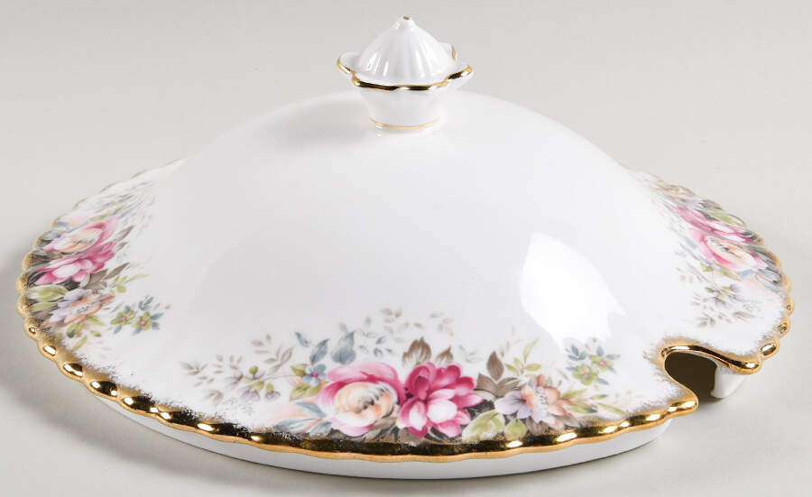 Autumn Roses Lid for Tureen by Royal Albert-1