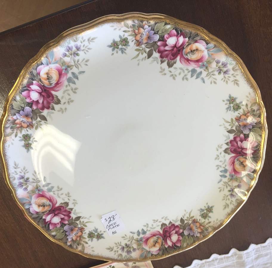 Autumn Roses 9" Diameter Pedestal Cake Stand by Royal Albert-1