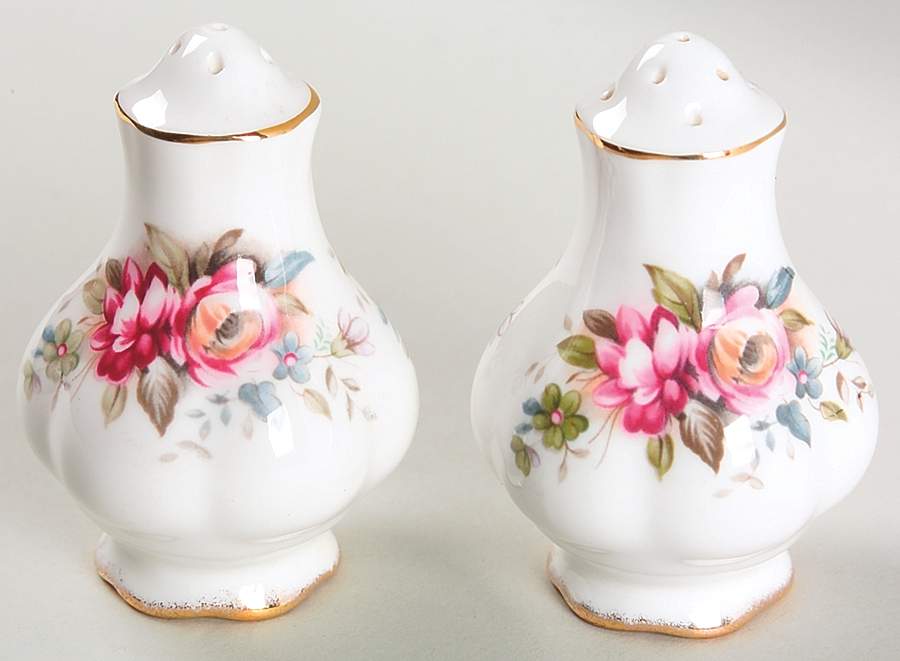 Autumn Roses Salt & Pepper Set by Royal Albert-1