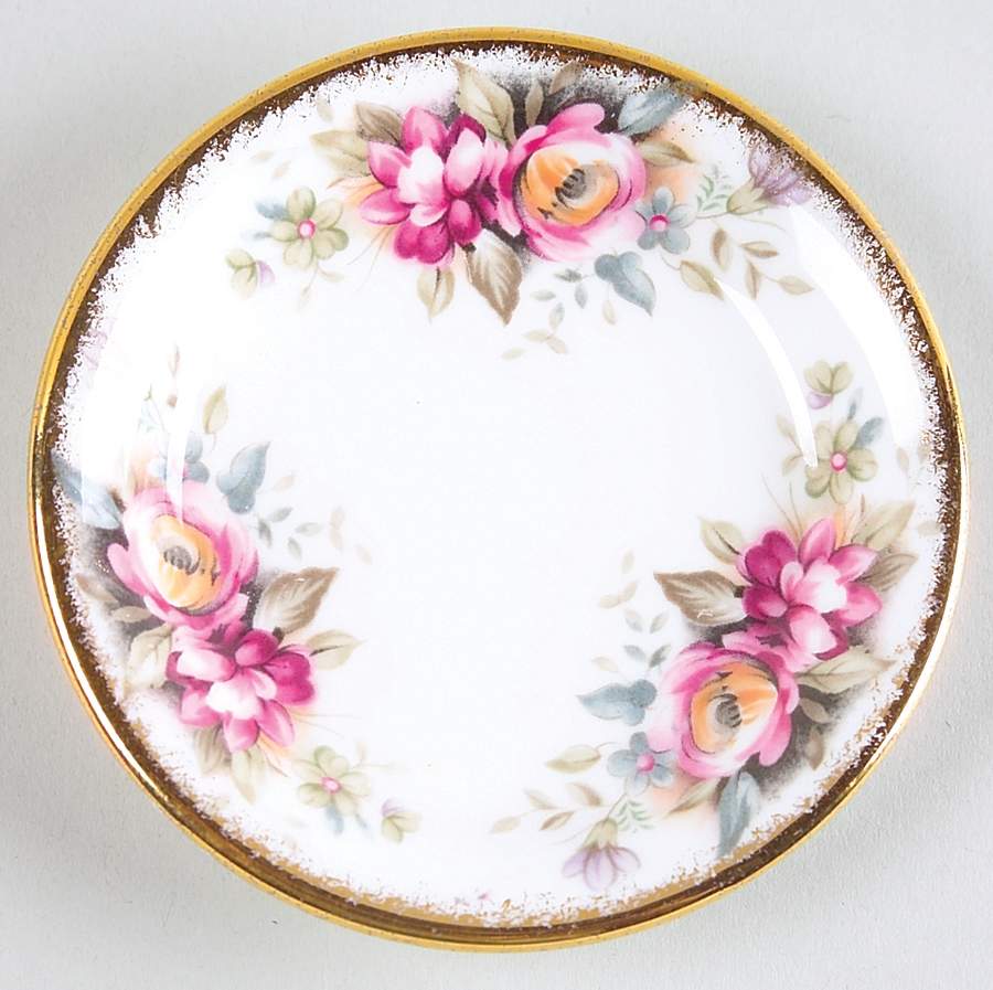 Autumn Roses Butter Pat by Royal Albert-1