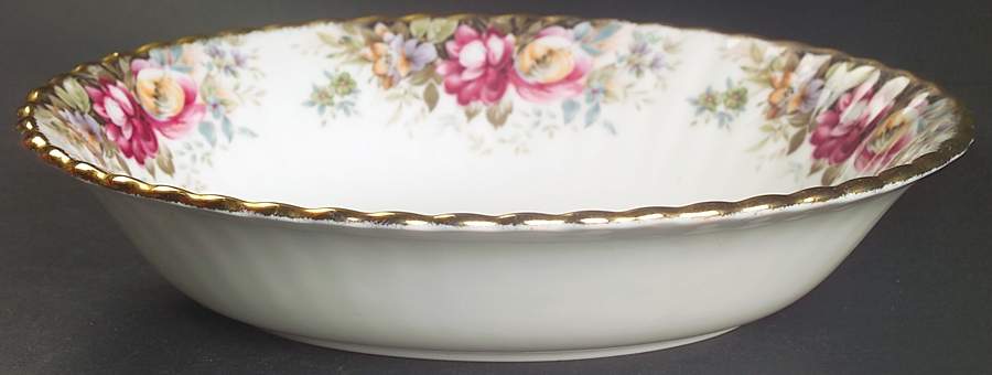 Autumn Roses 9" Oval Vegetable Bowl by Royal Albert-1