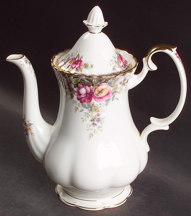 Autumn Roses Small Coffee Pot & Lid by Royal Albert-1