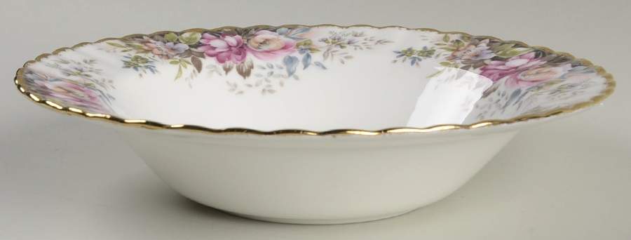 Autumn Roses Rim Soup Bowl by Royal Albert-1