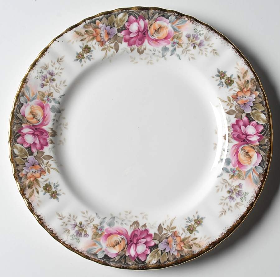 Autumn Roses Salad Plate by Royal Albert-1