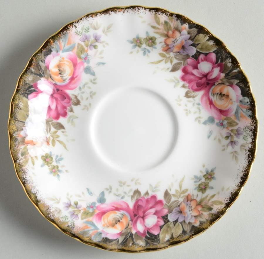 Autumn Roses Saucer for Demitasse Cup by Royal Albert-1