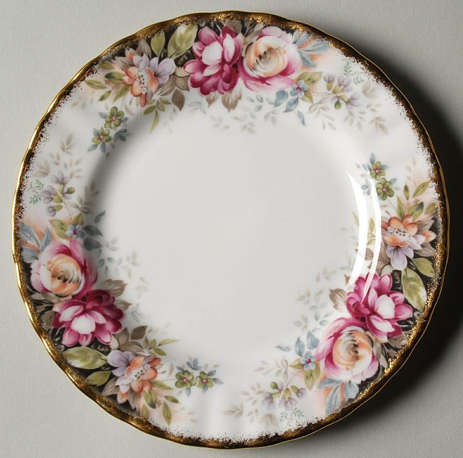 Autumn Roses Bread & Butter Plate by Royal Albert-1