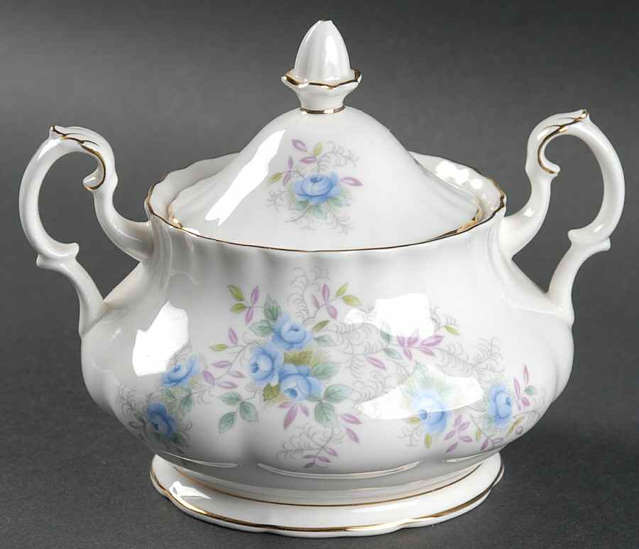 Blue Blossom Sugar Bowl & Lid by Royal Albert-1
