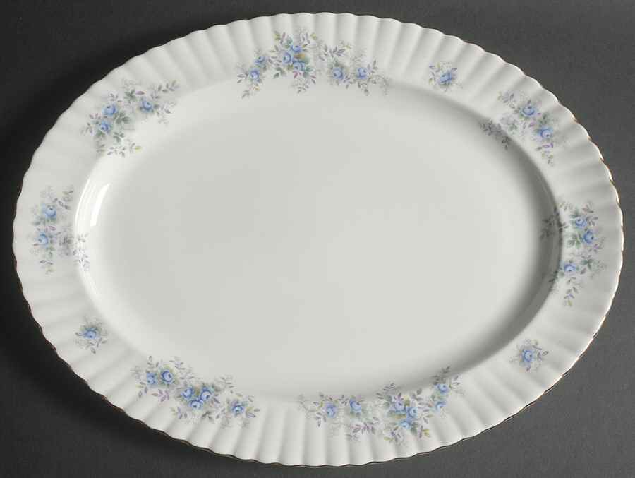 Blue Blossom 16" Oval Serving Platter by Royal Albert-1