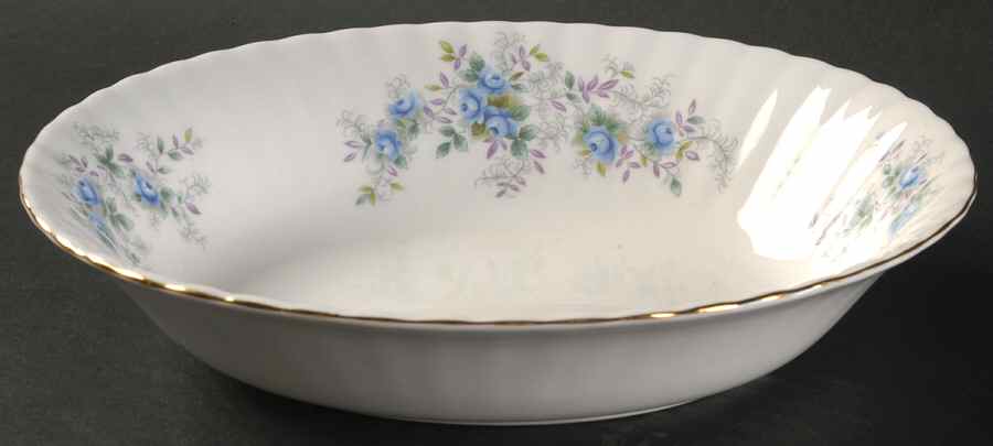 Blue Blossom 9" Oval Vegetable Bowl by Royal Albert-1