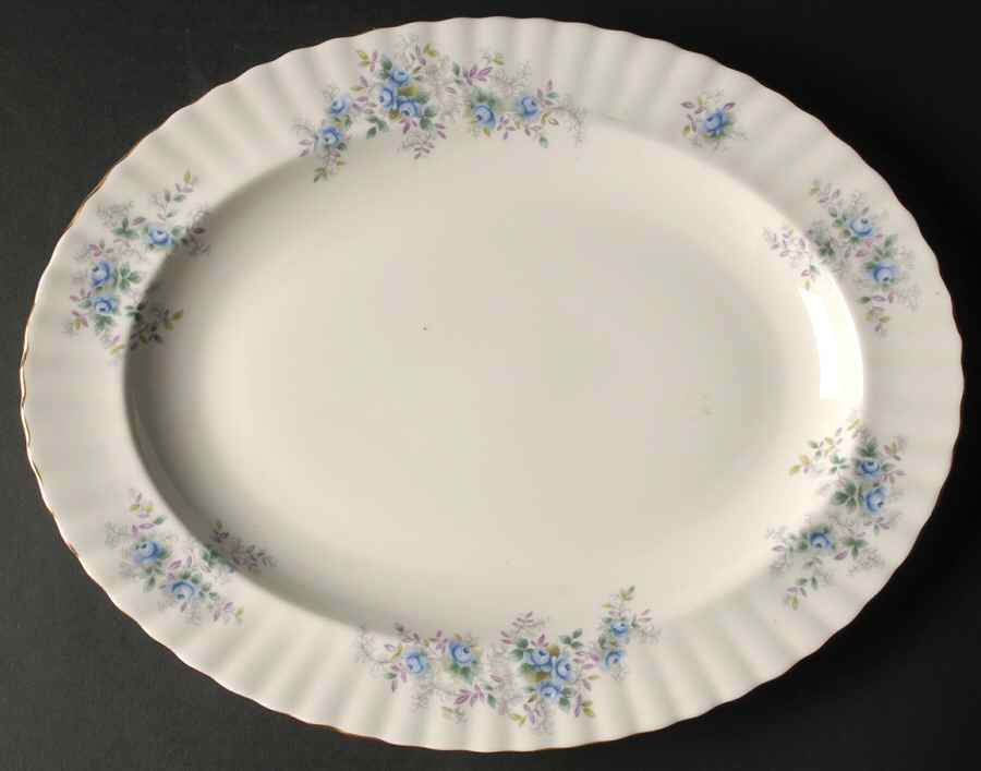 Blue Blossom 13" Oval Serving Platter by Royal Albert-1