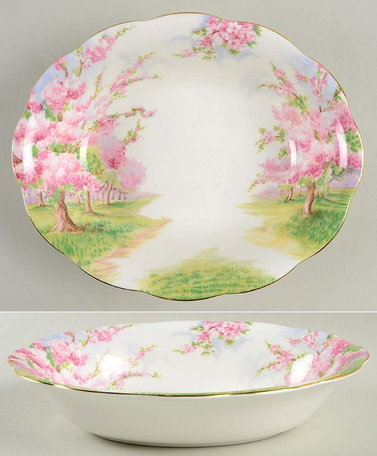Blossom Time 9" Oval Vegetable Bowl by Royal Albert-1