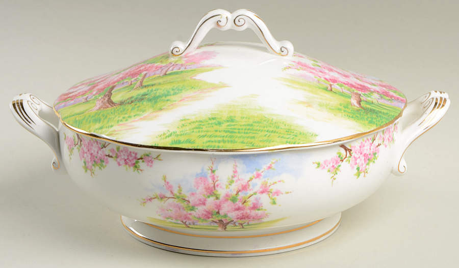 Blossom Time Round Covered Vegetable by Royal Albert-1